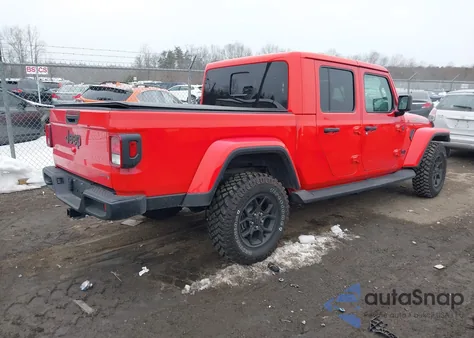 2025 Jeep Gladiator High Tide z USA, uszkodzony, nr VIN 1C6PJTAG0SL550638